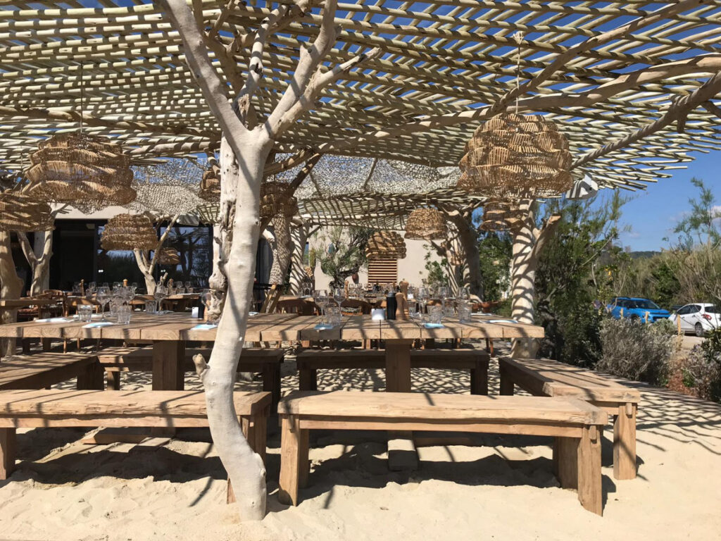 Pergola pour Cabane Bambou à Ramatuelle