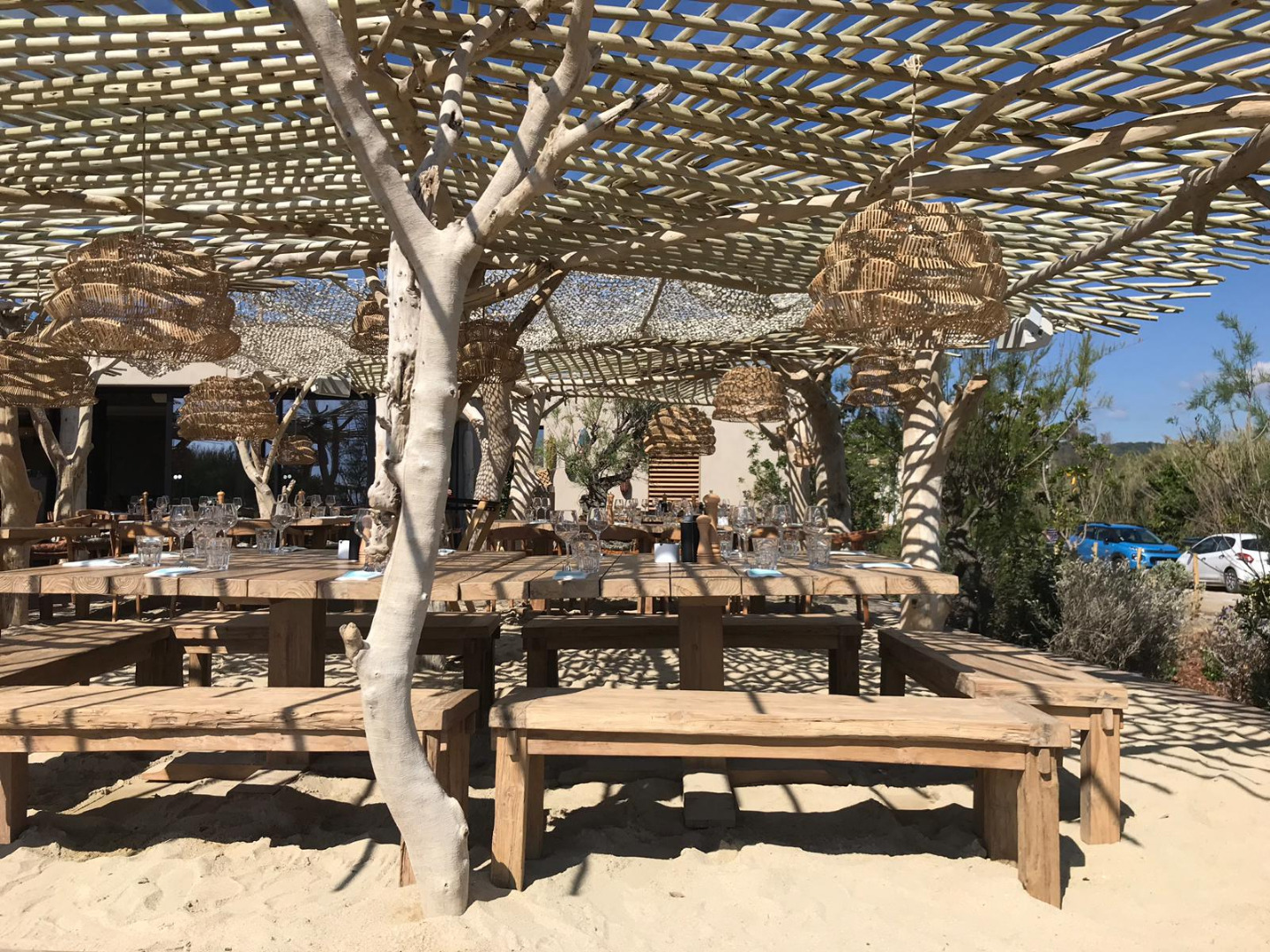 Pergola pour Cabane Bambou à Ramatuelle