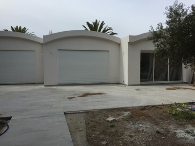 Pergola en bois flotté de 15m de longueur